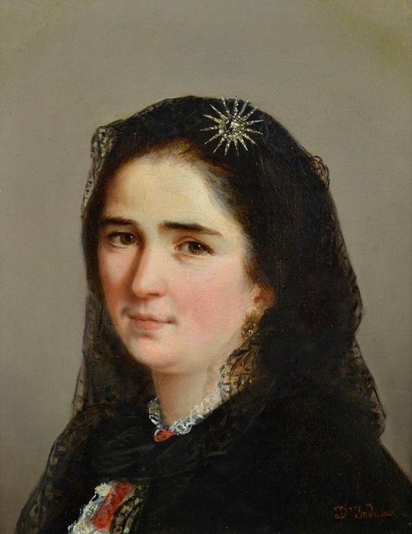 Domenico Induno - Ritratto di donna