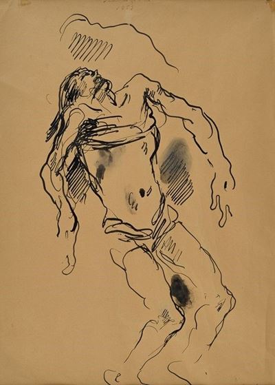 Deposizione (fronte); Tre Figure (retro)
