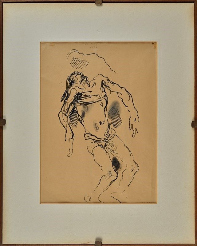 Felice Carena - Deposizione (fronte); Tre Figure (retro)
