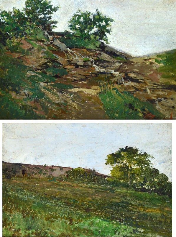 Decoroso Bonifanti - Coppia di paesaggi