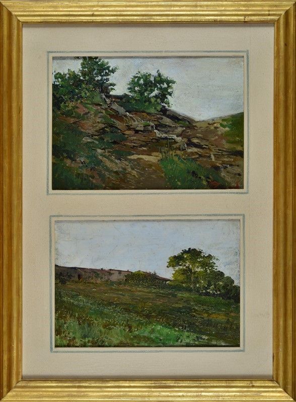 Decoroso Bonifanti - Coppia di Paesaggi