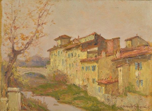 Alberto Cecconi - Old houses on the Mugnone