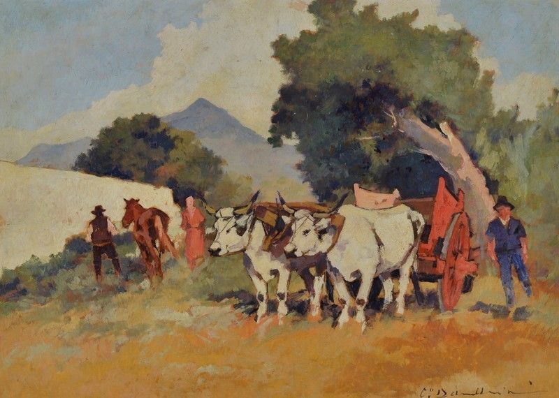 Carlo Domenici - Buoi al Carro Rosso