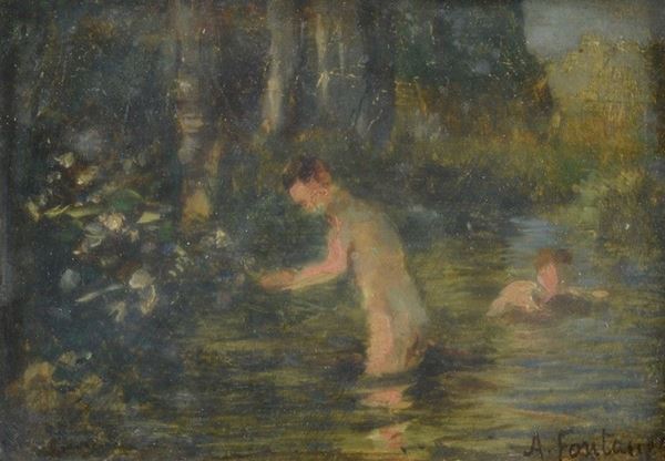 Attr. a Antonio Fontanesi - Le bagnanti 