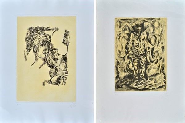 Sandro Chia - Two Lithographs