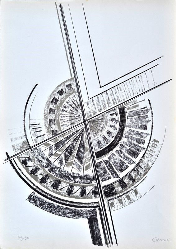 Giuseppe Calonaci : Without title  - Screen printing, mm. 700x496; ex: 193/200 - Auction Modern and Contemporary art - Galleria Pananti Casa d'Aste