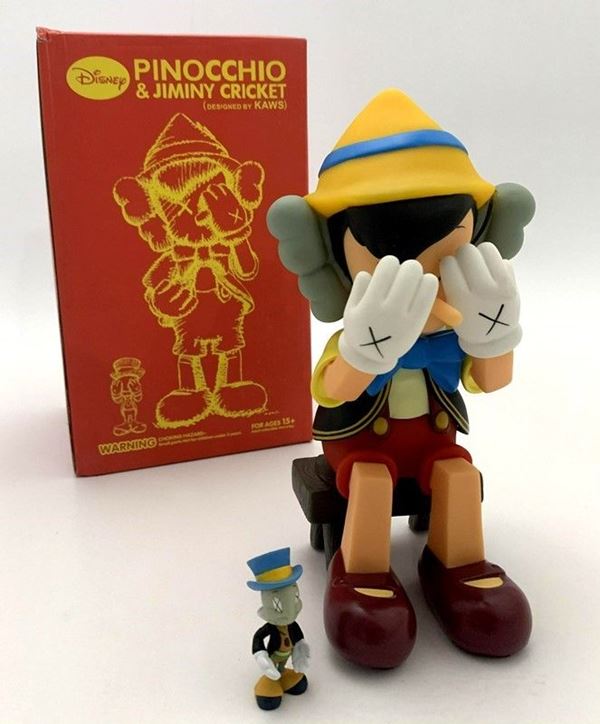 Kaws (Brian Donnelly) - Pinocchio & Jimmy Cricket Figures 