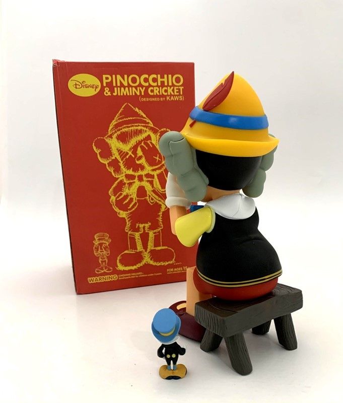 Kaws (brian Donnelly) - Pinocchio & Jimmy Cricket Figures