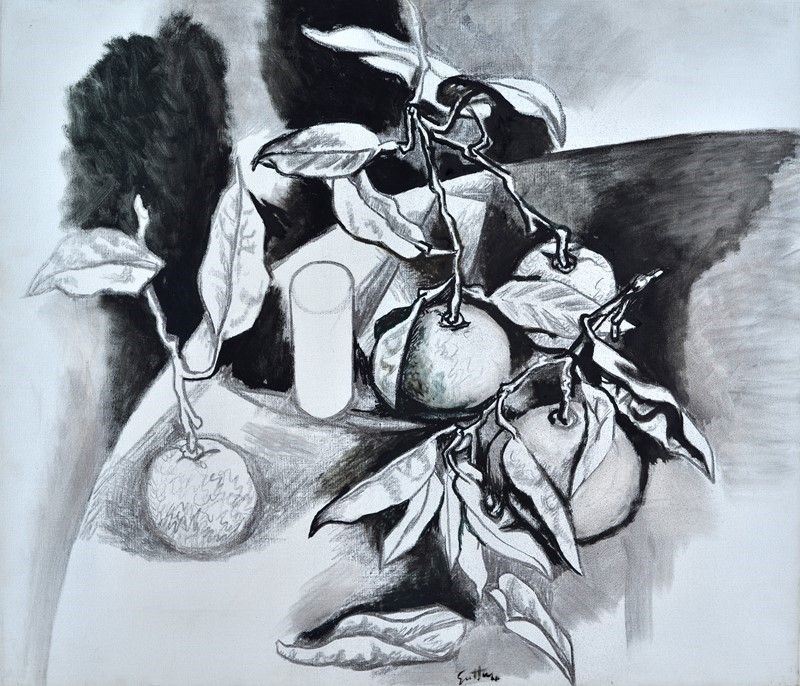 Renato Guttuso - Arance e Bicchiere