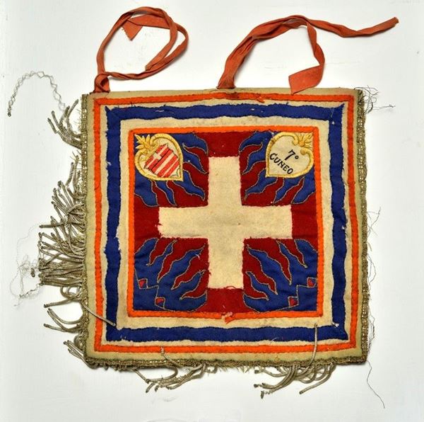 Drappella of the 7th Rgt. Infantry &quot;Cuneo&quot;  - Auction Antique Arms & Militaria - Galleria Pananti Casa d'Aste