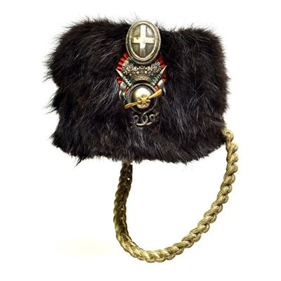 Colbacco da Ufficiale dei Lancieri con Accessori e Bauletto