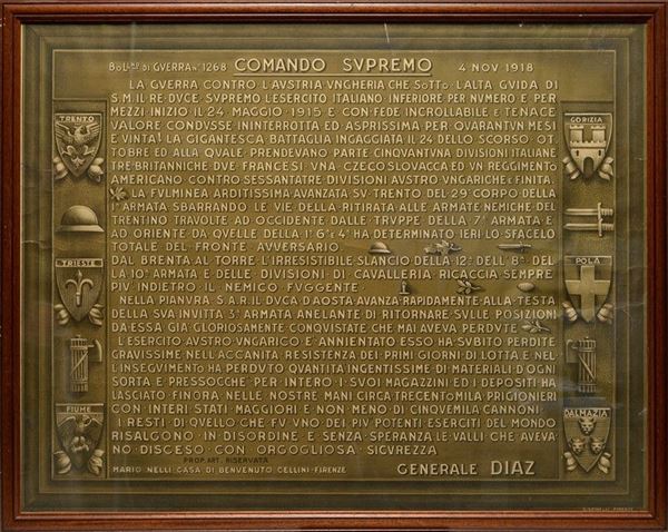 Bollettino della Vittoria  - Asta ARMI ANTICHE E MILITARIA - Galleria Pananti Casa d'Aste