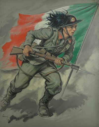 Dipinto di Bersagliere