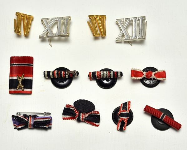 Lot of ribbons of German decorations
