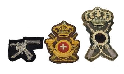 Lotto di Tre Fregi Ricamati del Regio Esercito