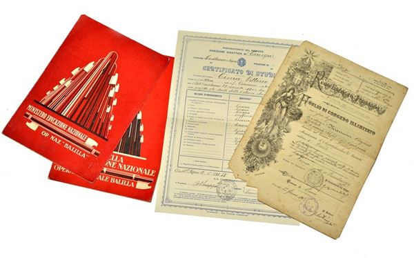 Lotto di documenti  - Asta Armi antiche e Militaria - Galleria Pananti Casa d'Aste