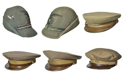 Sei Cappelli Militari Italiani