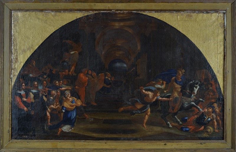Scuola Italiana, XVIII Sec. - La Cacciata di Eliodoro dal Tempio