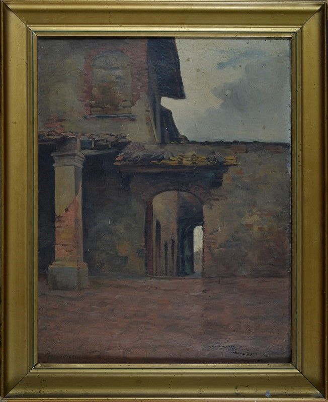 Arturo Zanieri - Scorcio di Rustico con Arco