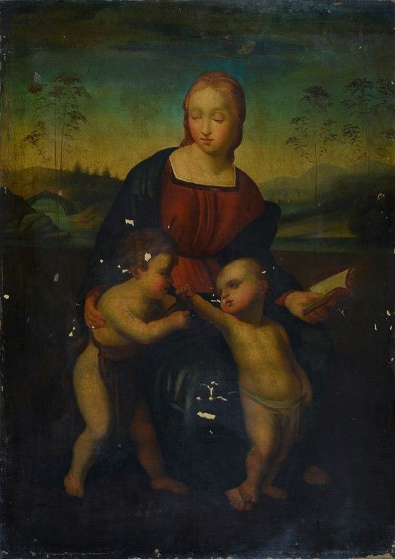 Anonimo, XVIII sec. - Madonna del cardellino