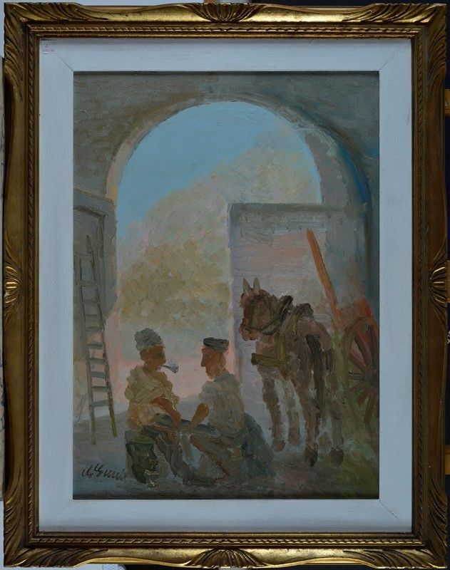 Guido Guidi - Stalla con Cavallo e Stallieri