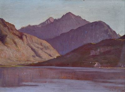 Mattino dal Belvedere di Oggiono - Veduta della Grigna