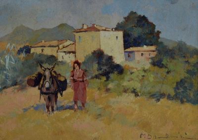 Contadina con Mulo