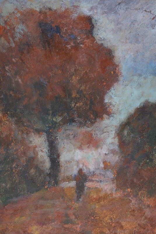 Raffaello Gambogi - Landscape with figure