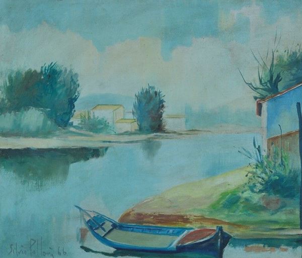 Silvio Polloni - Barche sul fiume