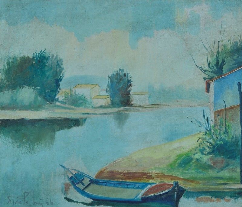 Silvio Polloni - Barche sul Fiume