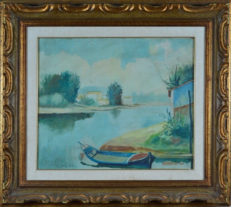 Silvio Polloni - Barche sul Fiume