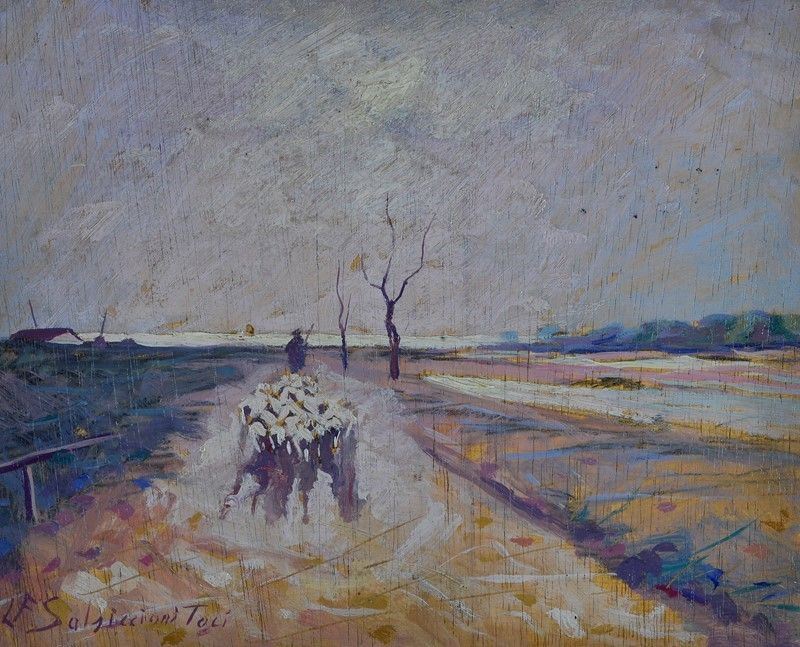 Luigi Salsiccioni Toci - Pastore con Gregge
