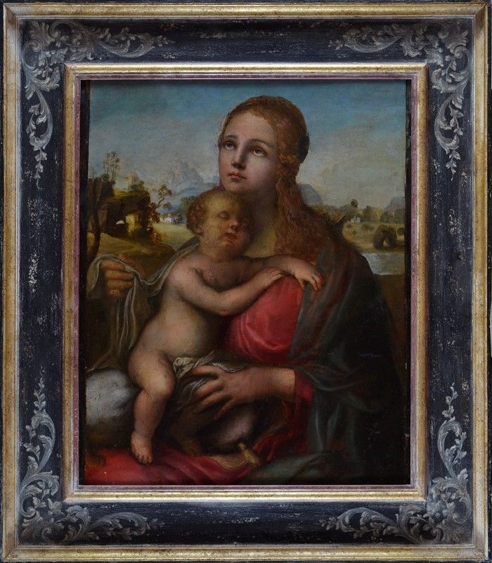 Scuola Toscana, XVI Sec. - Madonna con Bambino