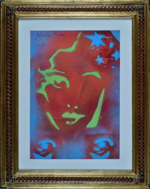 Giosetta Fioroni - Volto Rosso e Giallo
