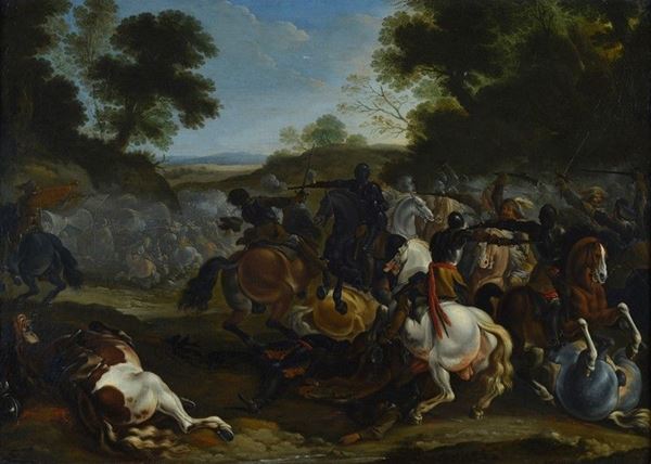 Scuola Italia Meridionale, XVII sec. - Battaglia