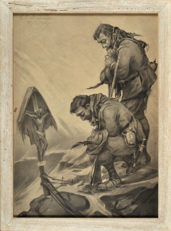 Disegno di Alpini della Grande Guerra