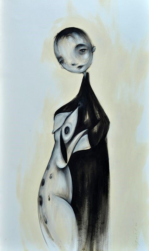 Antonio Cugnetto : Simbiosi  (2020)  - Olio su carta - Asta EPOCALE - Pop, Street, Graffiti - Galleria Pananti Casa d'Aste