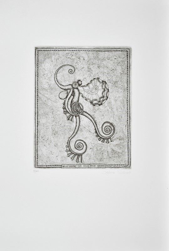 Stefania Puntaroli : Via delle belle donne  - Acquaforte a ceramolle su zinco - Asta GRAFICA, MULTIPLI ED EDIZIONI - Galleria Pananti Casa d'Aste