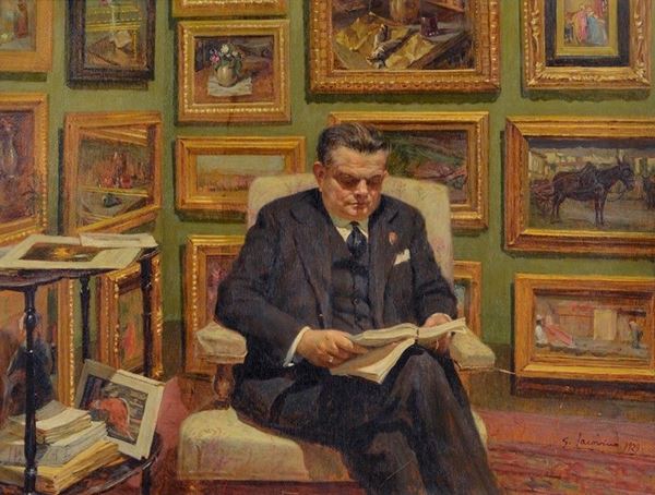 Giovanni Iacovino - Ritratto di uomo nello studio 