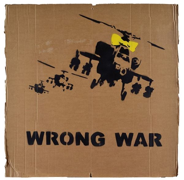 Banksy - Happy Choppers (Wrong War placard)