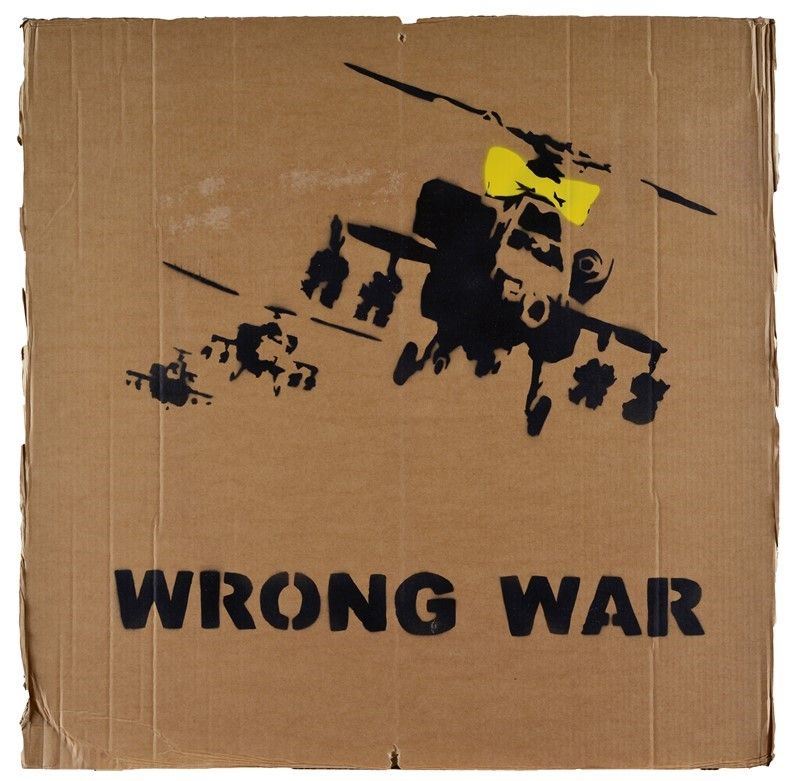 Banksy - Happy Choppers (wrong War Placard)