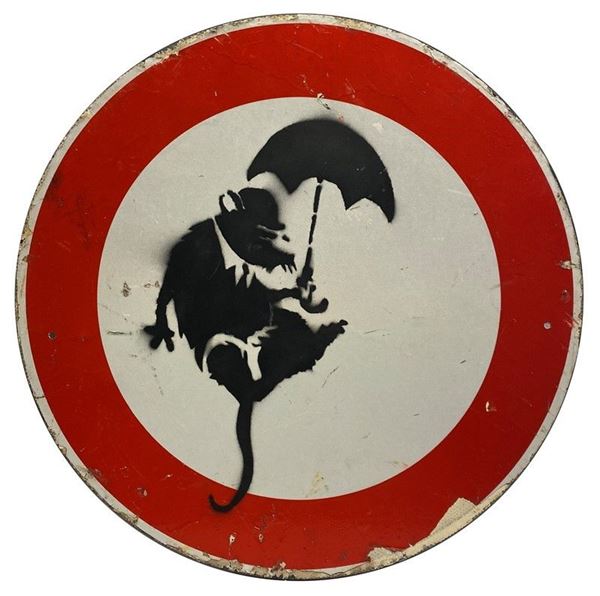 Banksy - Umbrella Rat