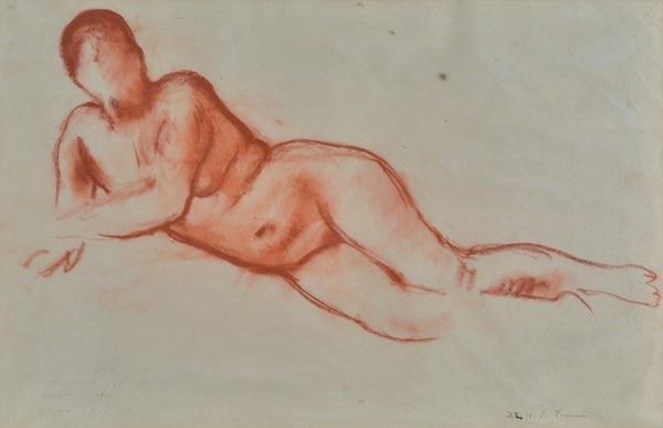 Felice Carena - Reclining nude