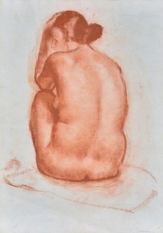 Felice Carena - Naked from the back