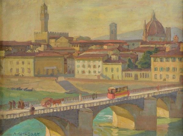 Albert Kongsbak - Veduta di Firenze da San Nicolò