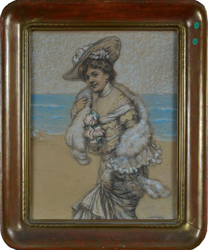 Cesare-felix-geogers del'acqua - Signora sulla Spiaggia