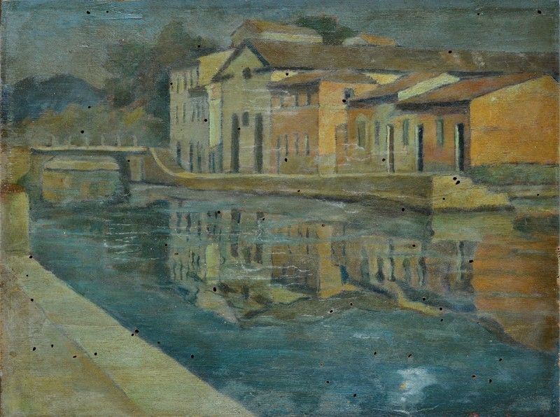Anonimo, XX Sec. - Darsena a Viareggio
