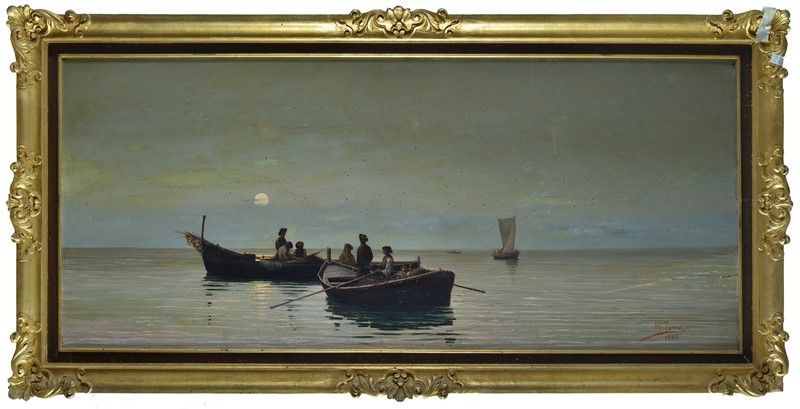 Raffaello Torre - Barche al Tramonto