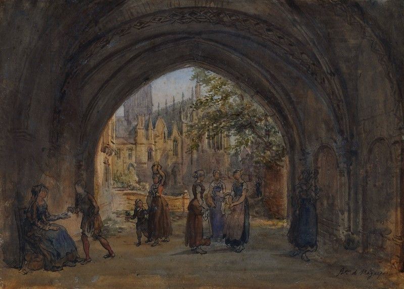 Scuola Francese, XIX Sec. - Vicino alla Cattedrale