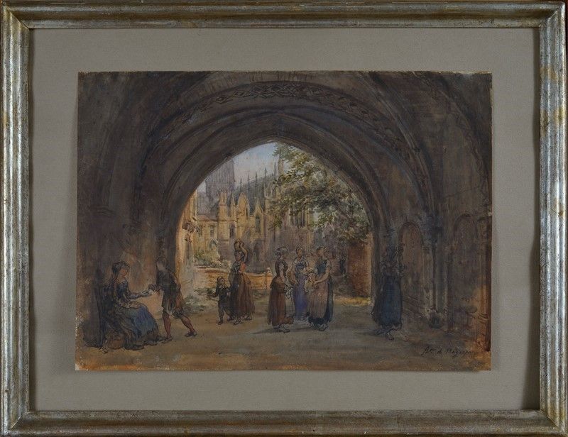 Scuola Francese, XIX Sec. - Vicino alla Cattedrale